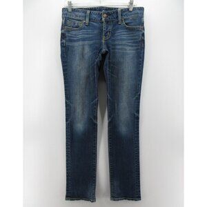 Mous sy Vintage Jeans 28 Skinny Low Rise Distressed Denim Embroidered